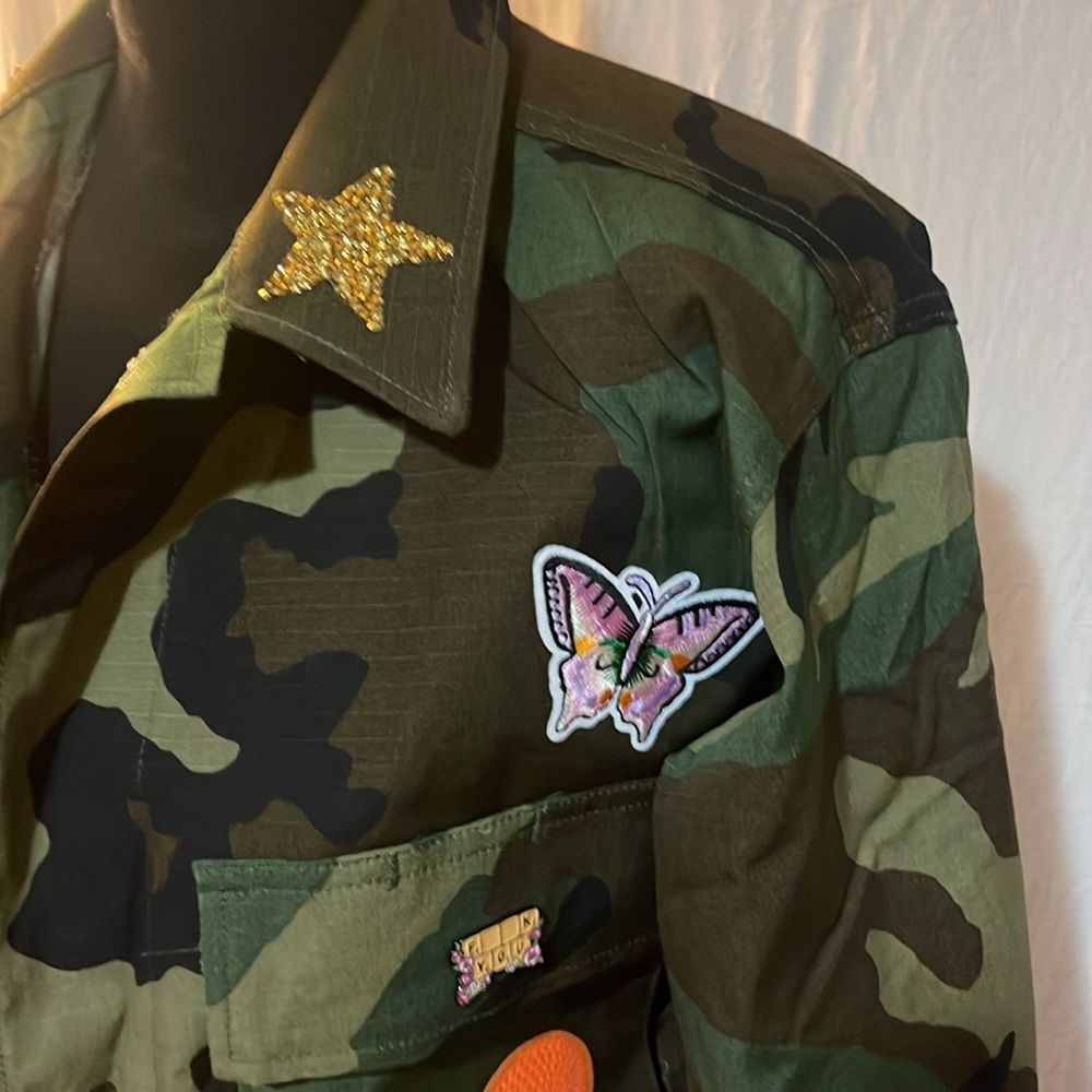 Army Print, Patchwork Jackets - image 4